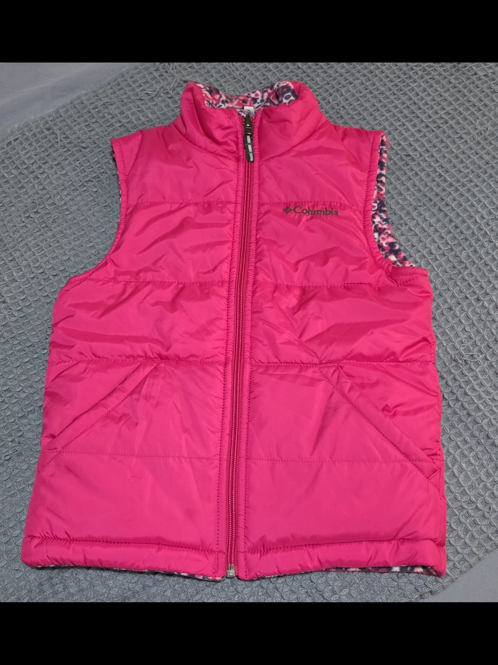 Columbia Neon Pink Quilted Puffer Vest